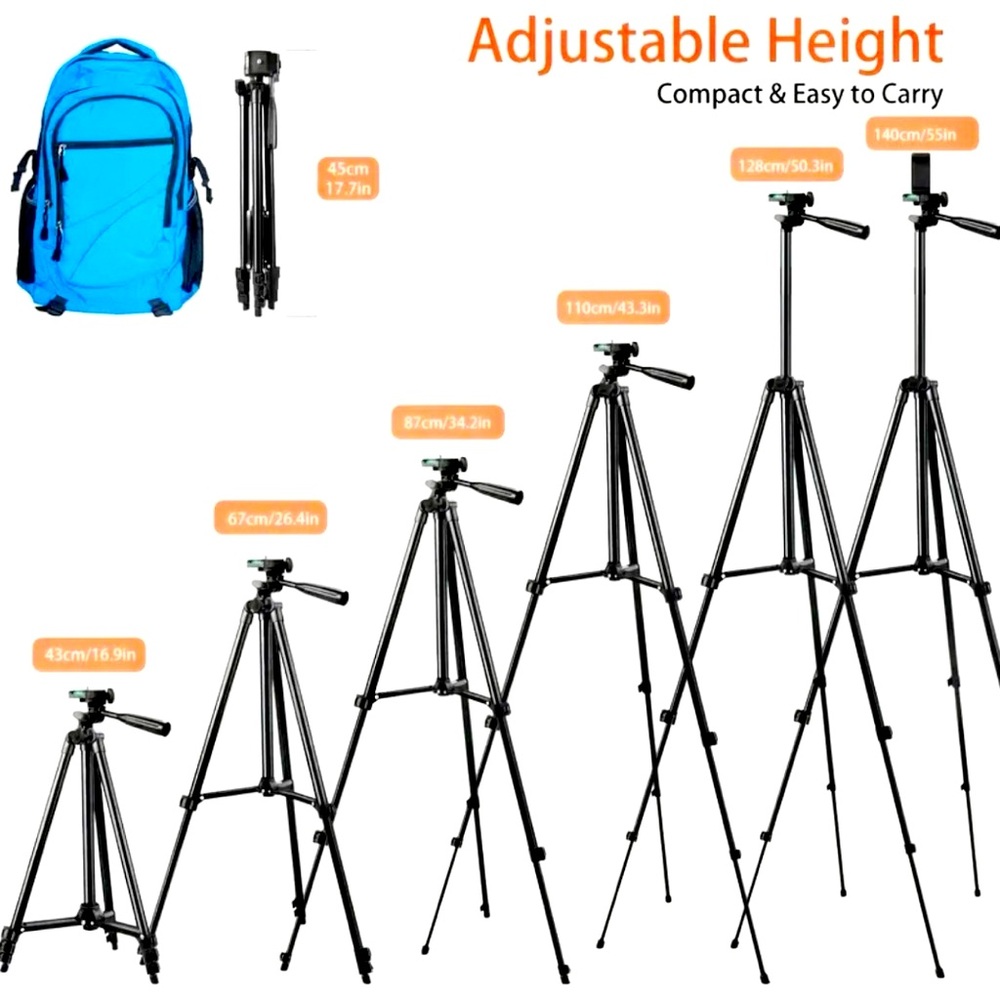 On the Go Adjustable Metal Tripod | 50” Max approx - Picture 3 of 8